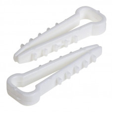 Дюбель-хомут 5-10мм, прямоугольный, белый (10 шт/уп) PROconnect