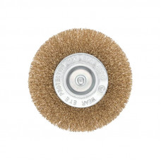 Щетка дисковая для дрели, витая латунированная проволока, 100мм KRANZ