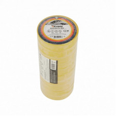Изолента ПВХ 0,13х15мм, 10м, желтая KRANZ