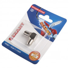 Переходник антенный, (гнездо F - гнездо TV), угловой, 1 шт. REXANT