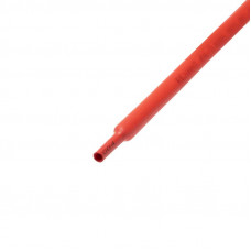 Трубка термоусаживаемая ТУТ нг 6,0/3,0мм, красная, упаковка 50 шт. по 1м REXANT