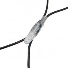 Гирлянда светодиодная Сеть 2х1,5м 288 LED ТЕПЛЫЙ БЕЛЫЙ черный ПВХ IP65 свечение с динамикой блок в комплекте NEON-NIGHT