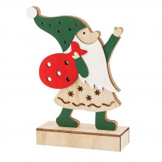 Деревянная фигурка с подсветкой Дед Мороз 18 см NEON-NIGHT