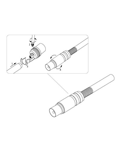 Разъем антенный, штекер TV с пружиной, RG-6, 1 шт. REXANT
