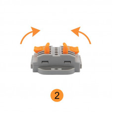 Клемма СМК 222-425P проходная 5 полюсов, с монтажной площадкой (0,08-4 мм²), серая (20 шт./уп.) REXANT