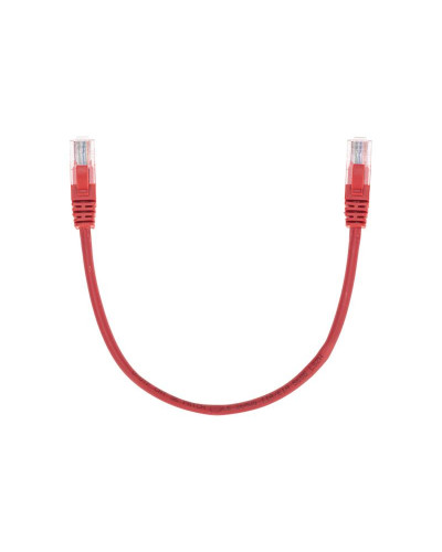 Патч-корд U/UTP, CAT 5e, RJ45-RJ45, 26AWG, LSZH, красный, 0,3м REXANT