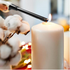 Бытовая газовая пьезозажигалка с классическим пламенем, многоразовая (1 шт.) белая СК-302L СОКОЛ