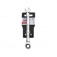 Ключ комбинированный трещоточный 10мм, CrV, зеркальный хром REXANT