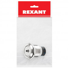 Кнопка  антивандальная Ø19 12В Б/Фикс (5с) (ON)-OFF/(OFF)-ON плоская подсв/зеленая СТРЕЛКА  REXANT