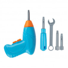 Развивающий детский конструктор с шуруповертом и мозаикой Смородинка 225 деталей Смородинка