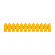 Клеммная винтовая колодка KВ-25 10-25, ток 60 A, полипропилен желтый REXANT (10 шт./уп.)