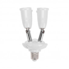 Разветвитель цокольный Е27-4хЕ27 (поворотный цоколь) белый REXANT