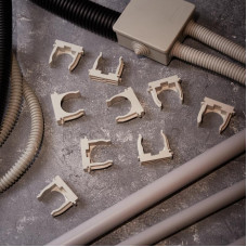 Крепеж-клипса для монтажного пистолета Ø 32 мм, серая (50 шт/уп) REXANT