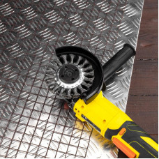 Щетка дисковая для УШМ, крученая стальная проволока, 100мм, отв. 22,23мм KRANZ