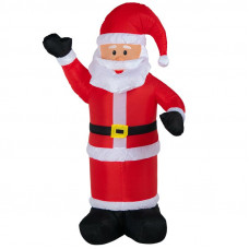 3D фигура надувная Дед Мороз приветствует, размер 180 см, внутренняя подсветка 5 LED, компрессор с адаптером 12В, IP 65 NEON-NIGHT