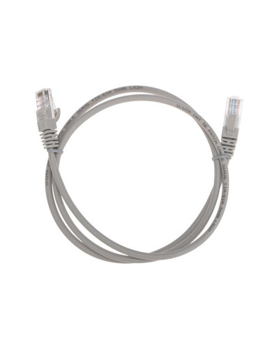 Патч-корд U/UTP, CAT 5e, RJ45-RJ45, 26AWG, LSZH, серый, 1м REXANT