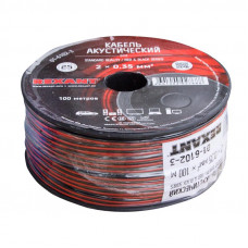 Кабель акустический 2х0,35мм², красно-черный, 100м REXANT
