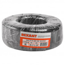Кабель витая пара U/UTP, CAT 5e, PE, 4PR, 24AWG, OUTDOOR, SOLID, черный, 100м, REXANT