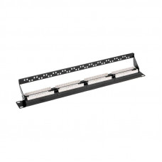 Панель коммутационная с кабельным органайзером 19', 1U, 24 порта, UTP, RJ-45, CAT 5e REXANT PRO