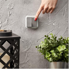 Выключатель двухклавишный влагозащищенный открытой установки REXANT IP54, 10 А, А56-224 (03)