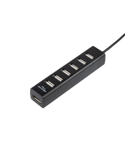 Разветвитель USB на 7 портов черный REXANT