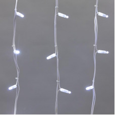 Гирлянда светодиодная Бахрома (Айсикл) 5,6x0,9м 240 LED БЕЛЫЙ белый каучук 3,3мм IP67 постоянное свечение 230В нужен блок 315-001 NEON-NIGHT