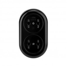 Колодка 2 гнезда карболитовая б/з 16А, черная REXANT