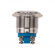 Кнопка антивандальная Ø19 Б/Фикс (2с винт) OFF-(ON) плоская (PBS-28В-2) REXANT