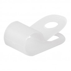 Скоба под винт 6мм, белая (50 шт/уп) REXANT