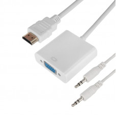 Переходник штекер HDMI - гнездо VGA, провод + шнур стерео 3,5мм REXANT