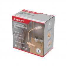 Светильник настольный Click 4Вт, LED, 4000К, диммируемый 3 ступени, заряжаемый, на прищепке, кремовый REXANT