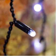 Гирлянда светодиодная Занавес 2х1,5м 300 LED БЕЛЫЙ черный ПВХ IP65 эффект мерцания 230В нужен блок 303-500 NEON-NIGHT