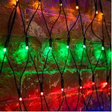 Гирлянда светодиодная Сеть треугольная 1,5х2х2м 136 LED МУЛЬТИ черный ПВХ IP65 свечение с динамикой 230В контроллер в комплекте NEON-NIGHT
