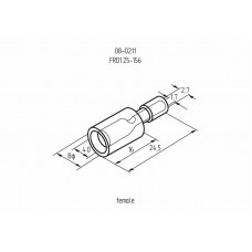 Разъем штекерный изолированный гнездо 4 мм 0.5-1.5 мм² (РШи-м 1.5-4/РШИм 1,25-5-4) красный REXANT