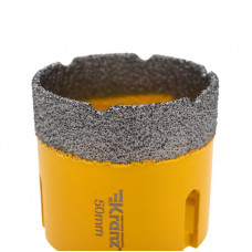 Коронка алмазная профессиональная по керамограниту и железобетону М14, вакуумное спекание, 50мм, для УШМ KRANZ