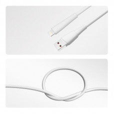 Кабель USB-A – Lightning для Apple, 2,4А, 1м, в белой нейлоновой оплетке REXANT