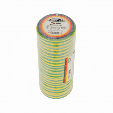 Изолента ПВХ 0,13х15мм, 10м, желто-зеленая KRANZ
