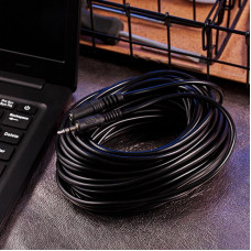 Шнур Стерео 3,5мм гнездо - Стерео 3,5мм штекер, 10м REXANT