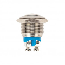 Кнопка антивандальная Ø16 Б/Фикс (2c винт) OFF-(ON) сфера (A16-A2) REXANT