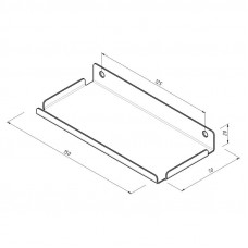 Полка для хранения 150x70мм, металлическая, настенная, черная REXANT