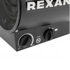 Пушка тепловая электрическая, круглая, прямоугольная подставка, ТЭН, 2кВт REXANT