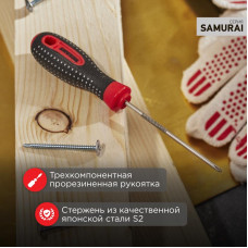 Отвертка крестовая PH2х125мм, трехкомпонентная рукоятка, сталь S2 REXANT