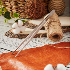 Пинцет прямой рифленый 200мм ПРОФИ