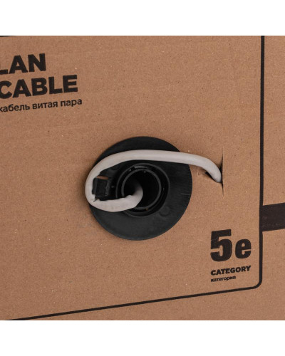 Кабель витая пара F/UTP, CAT 5e, PE, 4PR, 24AWG, OUTDOOR, SOLID, черный, 305м, серия LIGHT, РФ REXANT