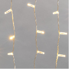 Гирлянда светодиодная Бахрома (Айсикл) 2,4х0,6м 88 LED ТЕПЛЫЙ БЕЛЫЙ белый ПВХ IP65 эффект мерцания 230В нужен блок 303-500-1 NEON-NIGHT