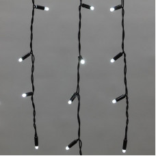 Гирлянда светодиодная Бахрома (Айсикл) 2,4х0,6м 88 LED БЕЛЫЙ черный ПВХ IP65 постоянное свечение 230В нужен блок 303-500 NEON-NIGHT