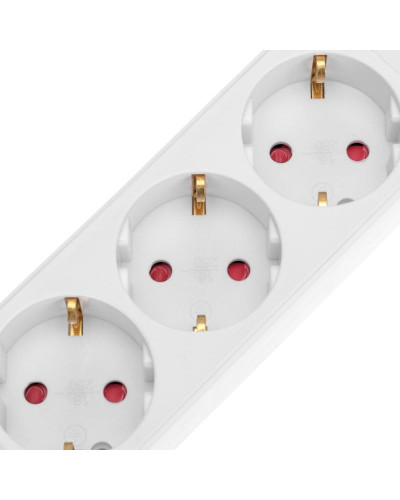 Удлинитель STANDARD 3 гнезда, 5м, 3х1,0мм², с/з, с выключателем, 2 USB, белый REXANT
