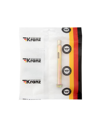 Болт анкерный 10х100мм, пакет (1 шт/уп) KRANZ