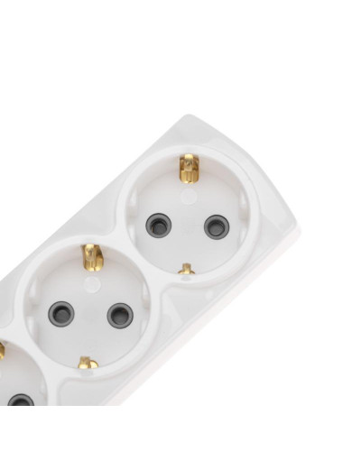 Удлинитель PREMIUM 3 гнезда, 3м, 3х1,5мм², с/з, 2 USB, белый REXANT