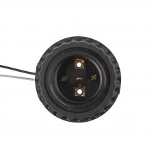 Патрон E27 с проводом 20см черный REXANT